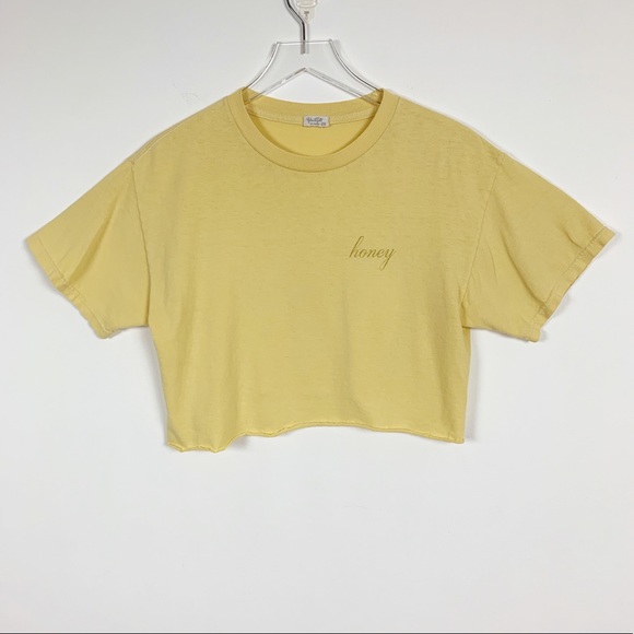Brandy Melville Tops - John Galt ‘Honey’ Yellow Crop Top